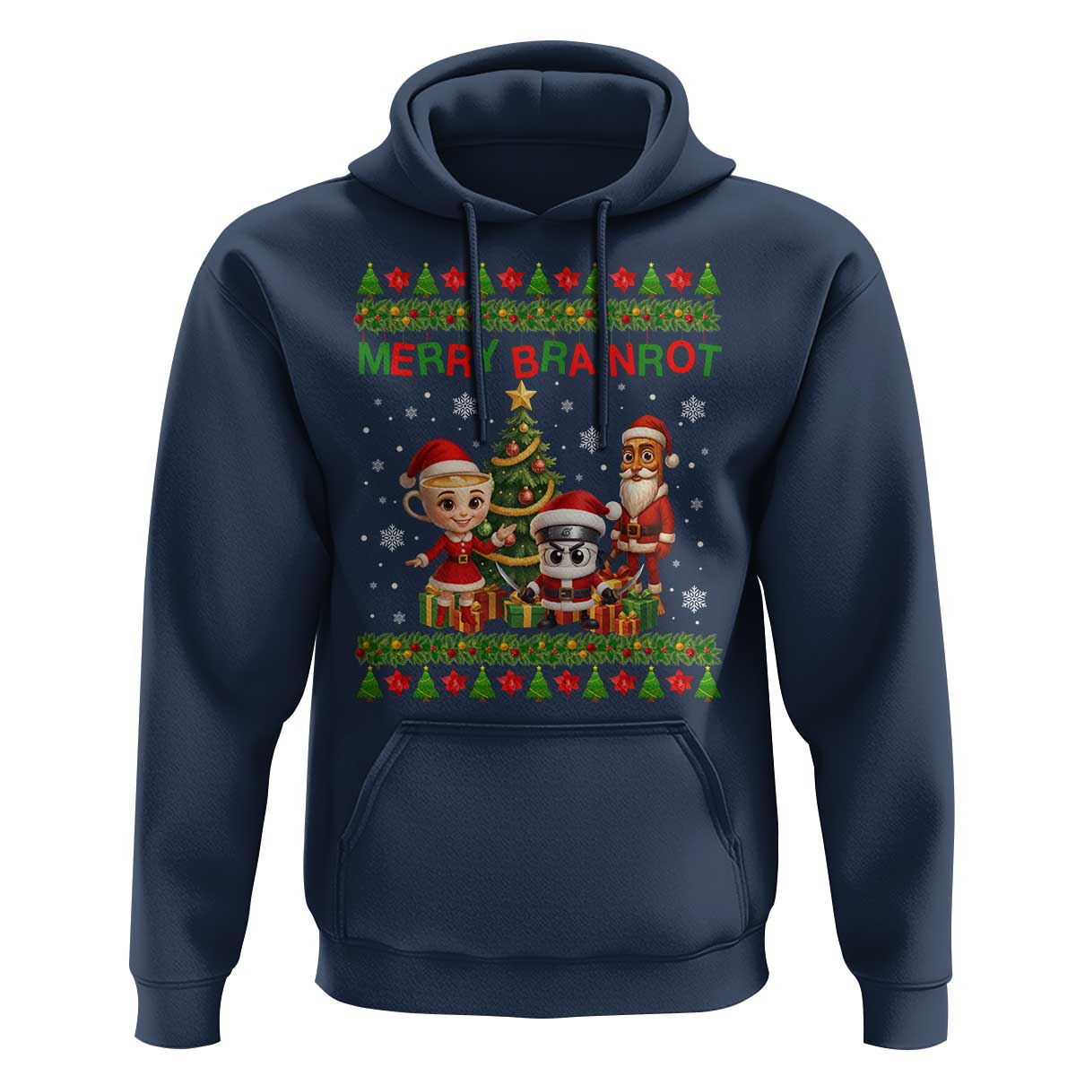 Merry Brainrot Hoodie Funny Ugly Christmas Italian Meme Gift - Wonder Print Shop