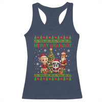 Merry Brainrot Racerback Tank Top Funny Ugly Christmas Italian Meme Gift - Wonder Print Shop