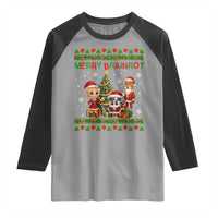 Merry Brainrot Raglan Shirt Funny Ugly Christmas Italian Meme Gift - Wonder Print Shop