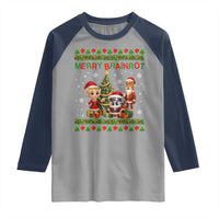 Merry Brainrot Raglan Shirt Funny Ugly Christmas Italian Meme Gift - Wonder Print Shop