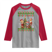 Merry Brainrot Raglan Shirt Funny Ugly Christmas Italian Meme Gift - Wonder Print Shop