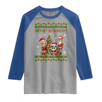 Merry Brainrot Raglan Shirt Funny Ugly Christmas Italian Meme Gift - Wonder Print Shop