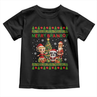 Merry Brainrot Toddler T Shirt Funny Ugly Christmas Italian Meme Gift - Wonder Print Shop