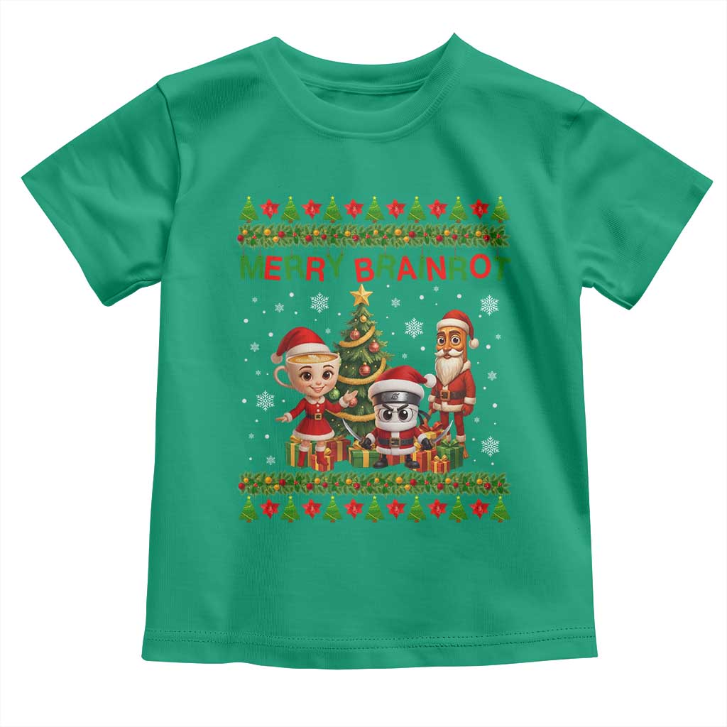 Merry Brainrot Toddler T Shirt Funny Ugly Christmas Italian Meme Gift - Wonder Print Shop
