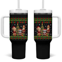 Merry Brainrot Tumbler With Handle Funny Ugly Christmas Italian Meme Gift - Wonder Print Shop