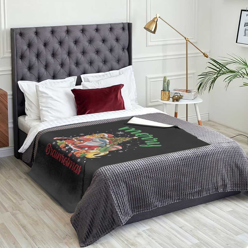 Merry Brainrotmas Throw Blanket Funny Italian Brainrot Meme Christmas - Wonder Print Shop