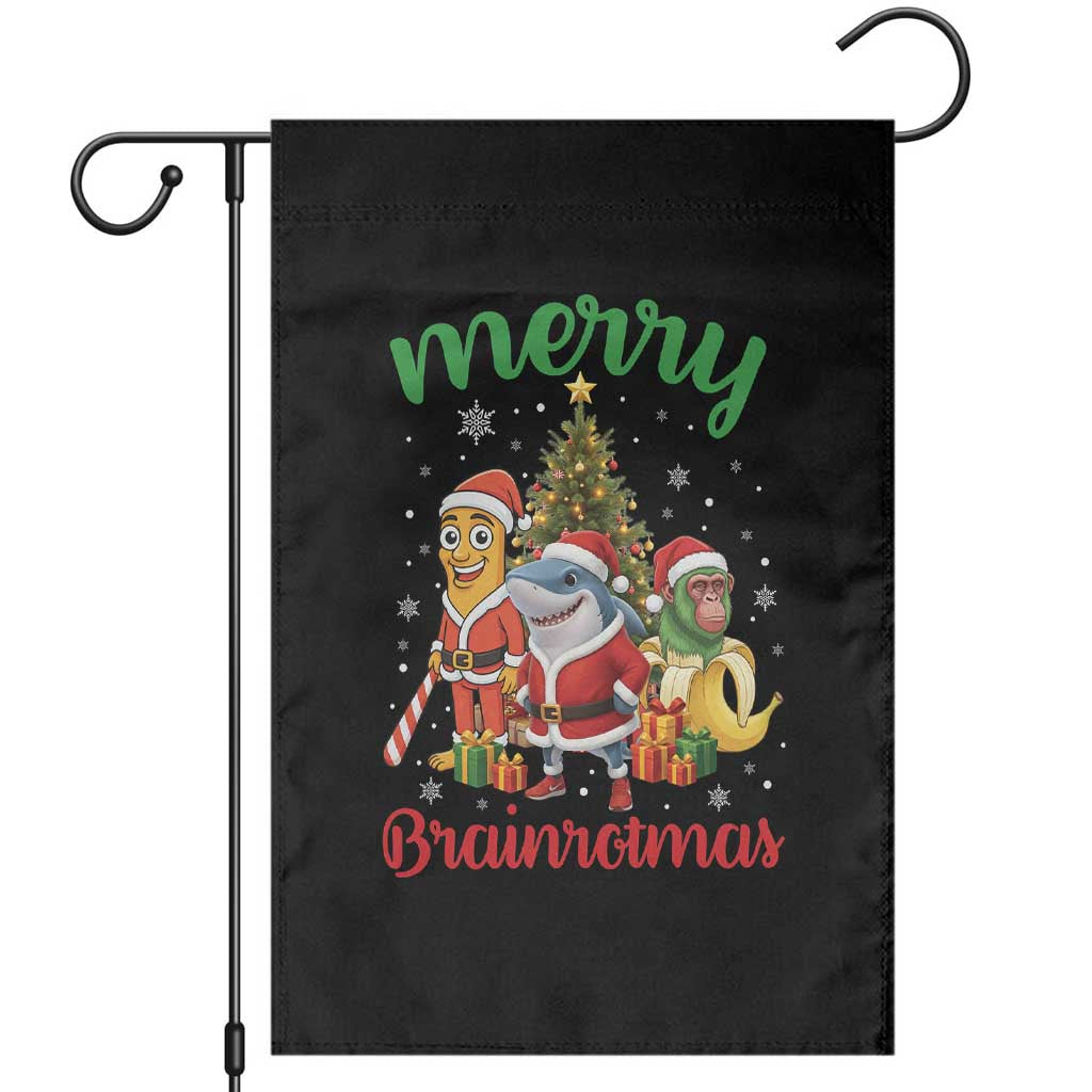 Merry Brainrotmas Garden Flag Funny Italian Brainrot Meme Christmas - Wonder Print Shop