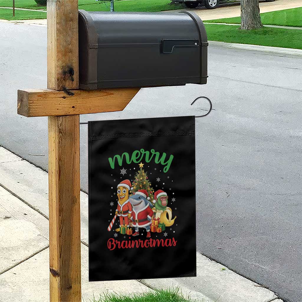 Merry Brainrotmas Garden Flag Funny Italian Brainrot Meme Christmas - Wonder Print Shop
