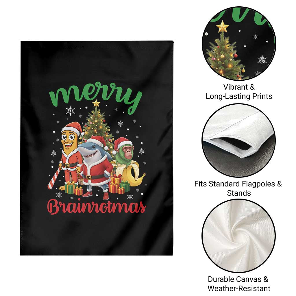 Merry Brainrotmas Garden Flag Funny Italian Brainrot Meme Christmas - Wonder Print Shop