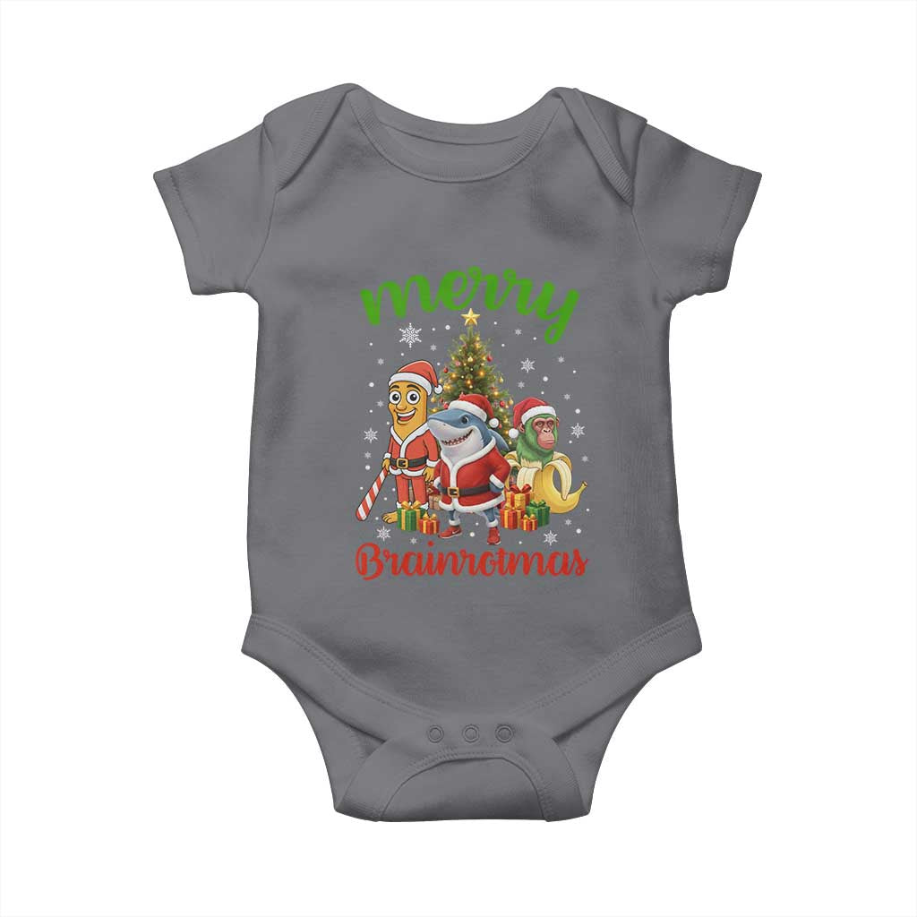 Merry Brainrotmas Baby Onesie Funny Italian Brainrot Meme Christmas - Wonder Print Shop