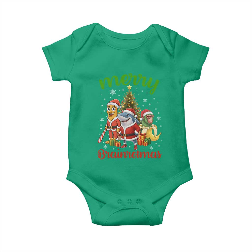 Merry Brainrotmas Baby Onesie Funny Italian Brainrot Meme Christmas - Wonder Print Shop