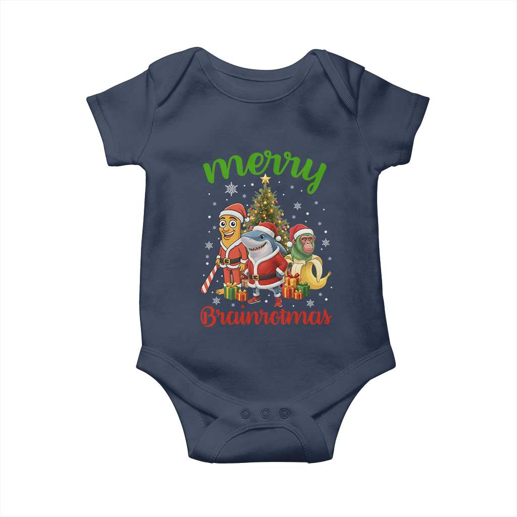 Merry Brainrotmas Baby Onesie Funny Italian Brainrot Meme Christmas - Wonder Print Shop