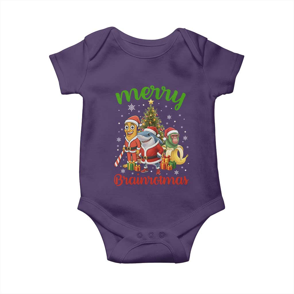Merry Brainrotmas Baby Onesie Funny Italian Brainrot Meme Christmas - Wonder Print Shop