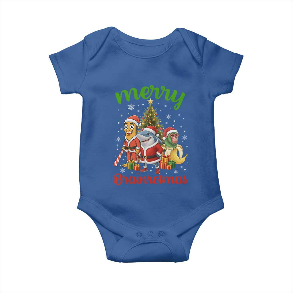 Merry Brainrotmas Baby Onesie Funny Italian Brainrot Meme Christmas - Wonder Print Shop