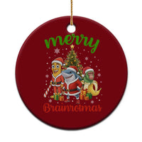 Merry Brainrotmas Ceramic Ornament Funny Italian Brainrot Meme Christmas - Wonder Print Shop