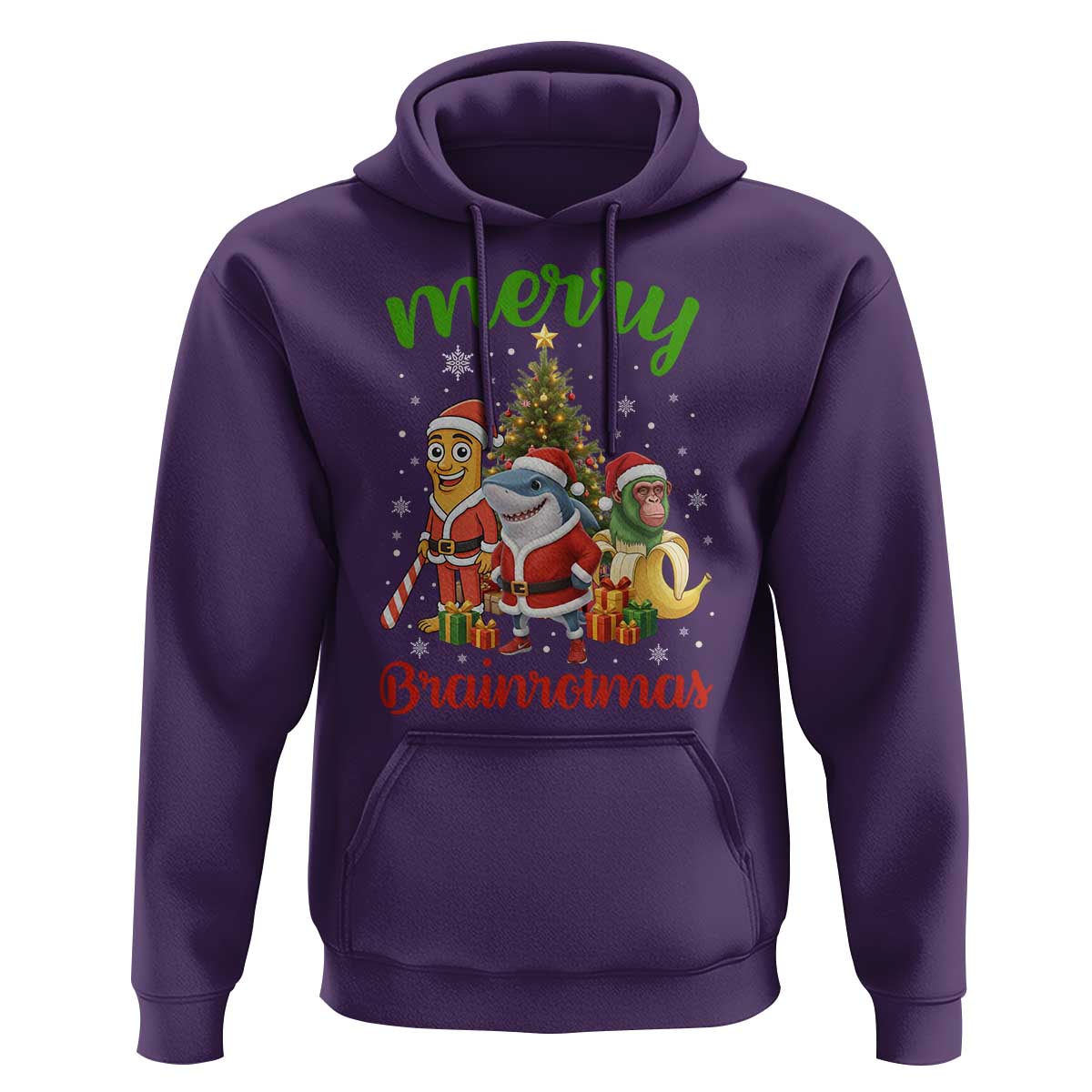 Merry Brainrotmas Hoodie Funny Italian Brainrot Meme Christmas - Wonder Print Shop