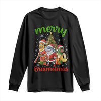 Merry Brainrotmas Long Sleeve Shirt Funny Italian Brainrot Meme Christmas - Wonder Print Shop