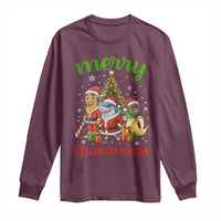 Merry Brainrotmas Long Sleeve Shirt Funny Italian Brainrot Meme Christmas - Wonder Print Shop