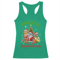 Merry Brainrotmas Racerback Tank Top Funny Italian Brainrot Meme Christmas - Wonder Print Shop