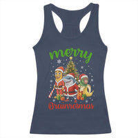 Merry Brainrotmas Racerback Tank Top Funny Italian Brainrot Meme Christmas - Wonder Print Shop