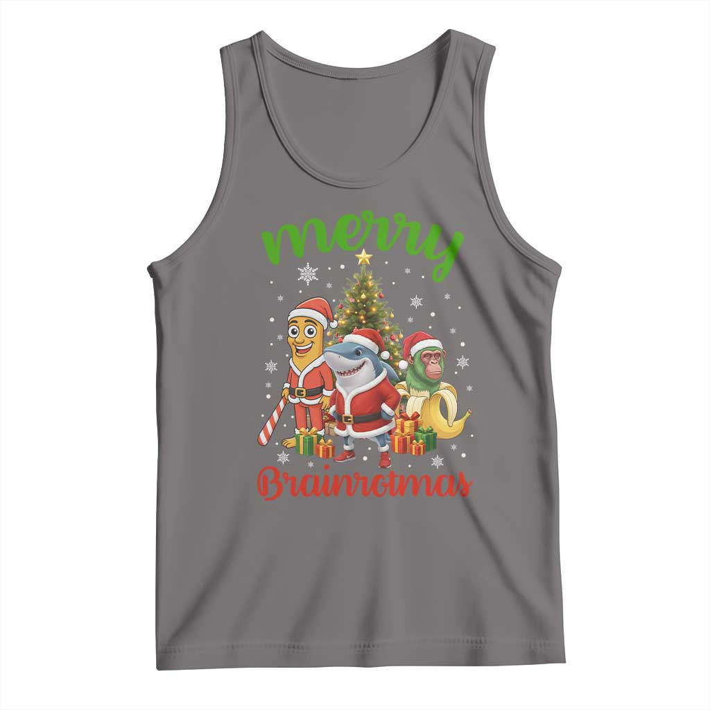 Merry Brainrotmas Tank Top Funny Italian Brainrot Meme Christmas - Wonder Print Shop