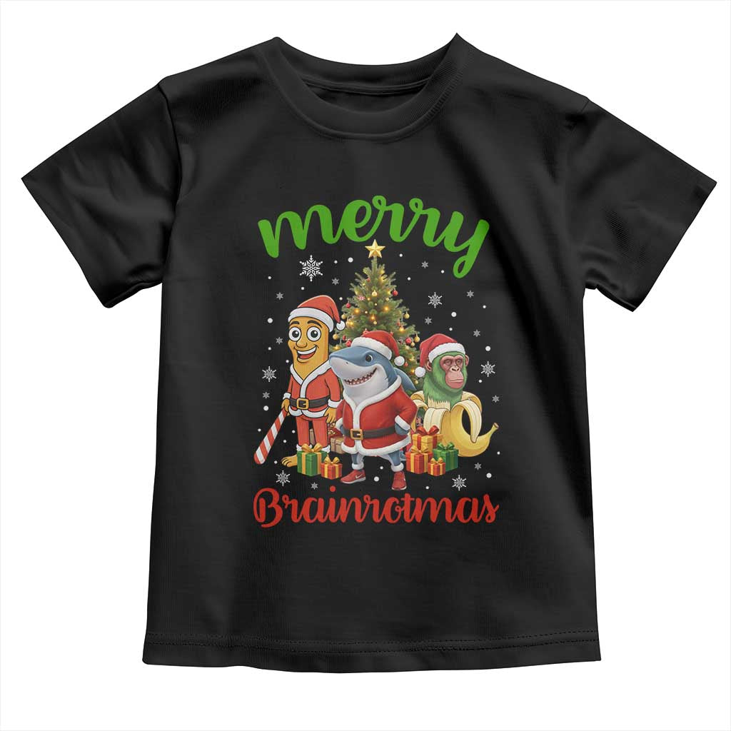 Merry Brainrotmas Toddler T Shirt Funny Italian Brainrot Meme Christmas - Wonder Print Shop