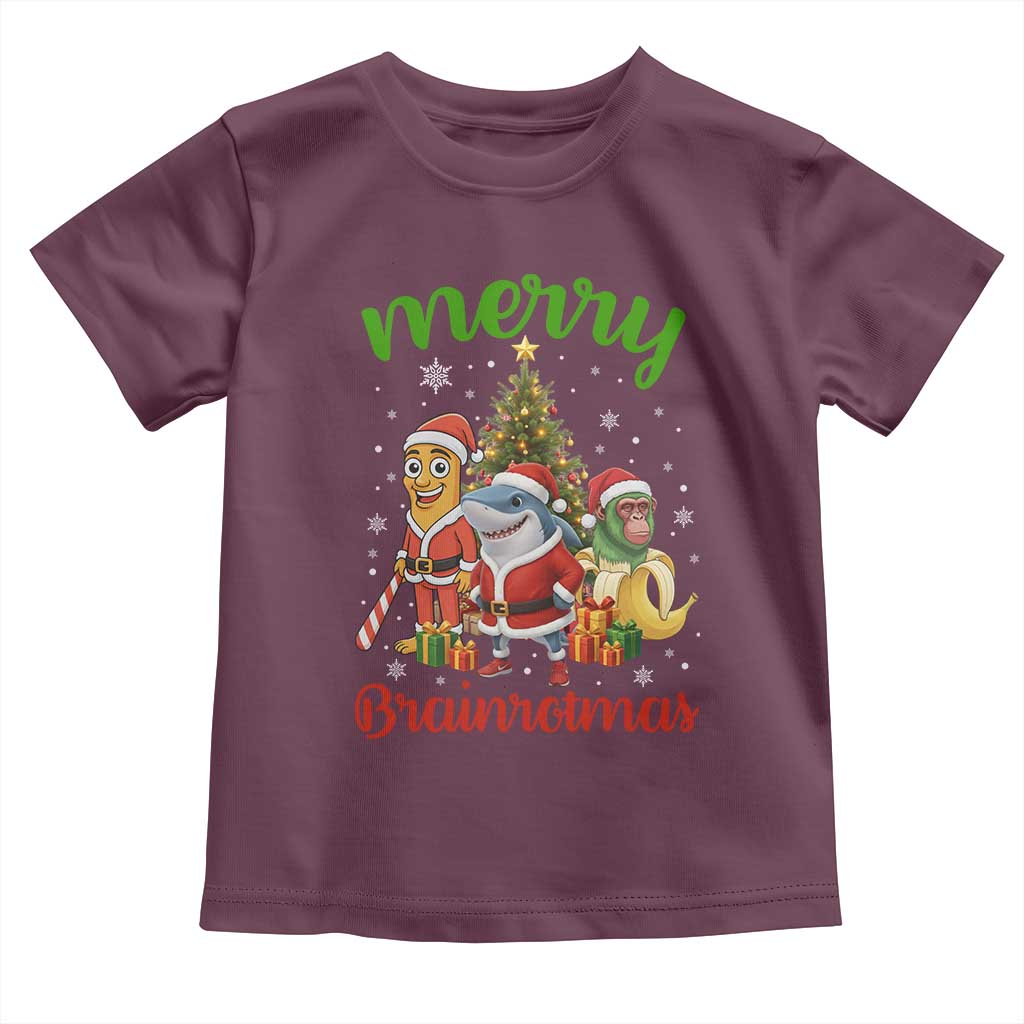 Merry Brainrotmas Toddler T Shirt Funny Italian Brainrot Meme Christmas - Wonder Print Shop
