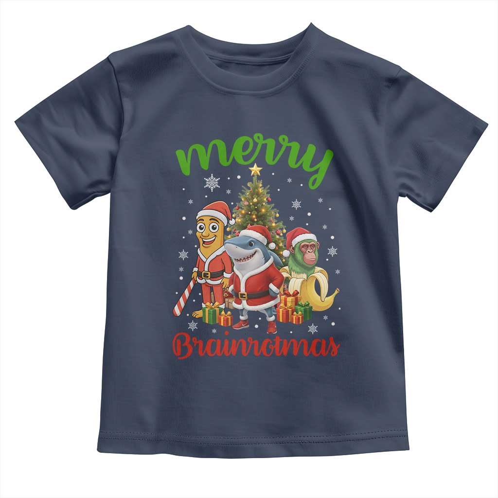 Merry Brainrotmas Toddler T Shirt Funny Italian Brainrot Meme Christmas - Wonder Print Shop