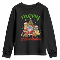 Merry Brainrotmas Youth Sweatshirt Funny Italian Brainrot Meme Christmas - Wonder Print Shop