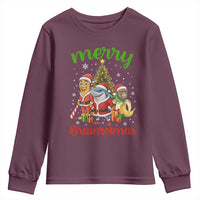 Merry Brainrotmas Youth Sweatshirt Funny Italian Brainrot Meme Christmas - Wonder Print Shop