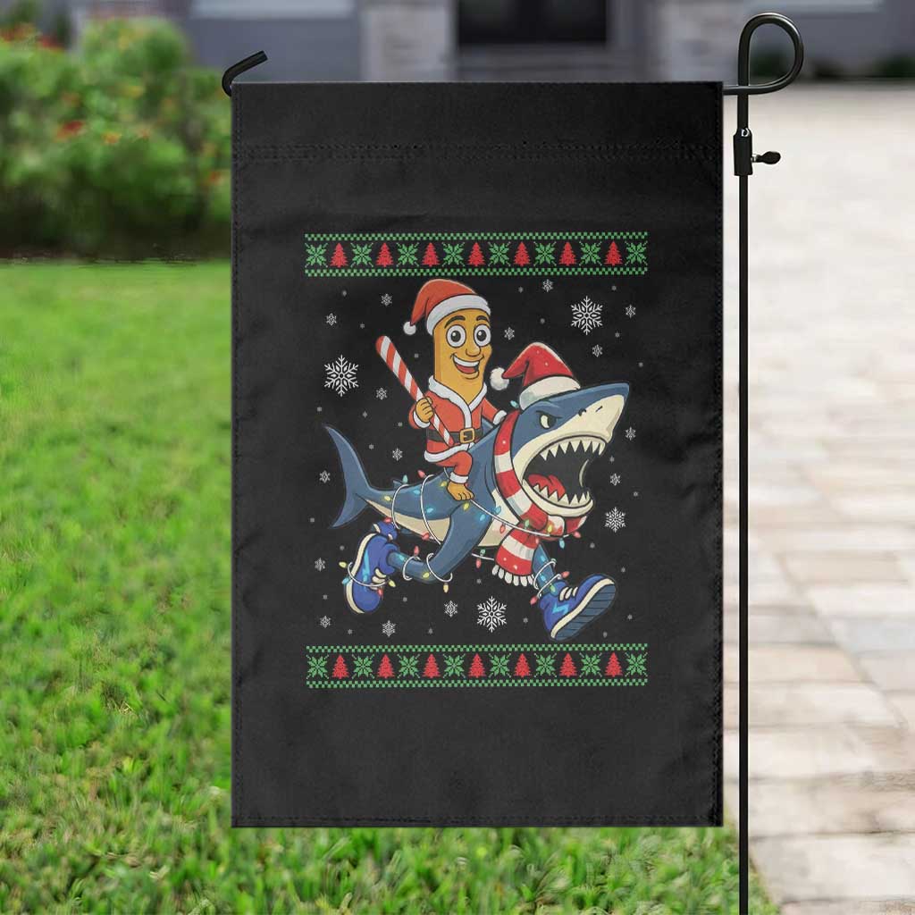 Funny Tung Tung Sahur Riding Tralala Garden Flag Ugly Chritstmas Italian Brainrot Meme - Wonder Print Shop