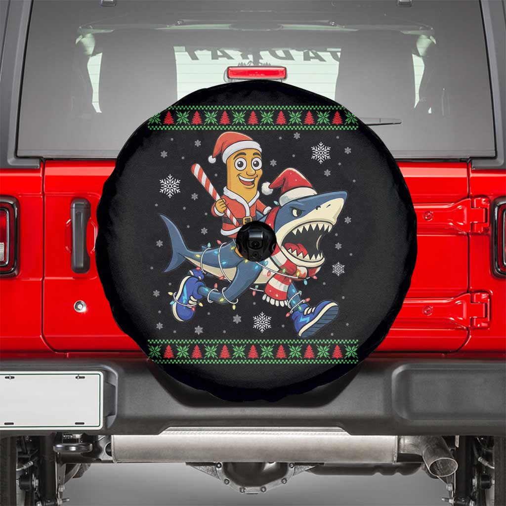 Funny Tung Tung Sahur Riding Tralala Spare Tire Cover Ugly Chritstmas Italian Brainrot Meme - Wonder Print Shop