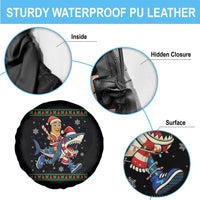 Funny Tung Tung Sahur Riding Tralala Spare Tire Cover Ugly Chritstmas Italian Brainrot Meme - Wonder Print Shop