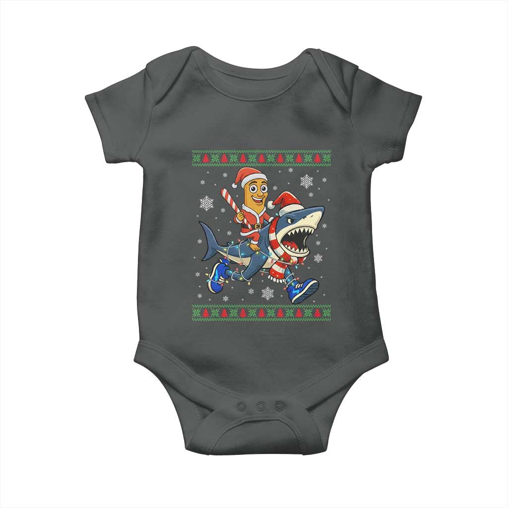 Funny Tung Tung Sahur Riding Tralala Baby Onesie Ugly Chritstmas Italian Brainrot Meme - Wonder Print Shop