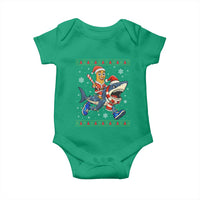 Funny Tung Tung Sahur Riding Tralala Baby Onesie Ugly Chritstmas Italian Brainrot Meme - Wonder Print Shop