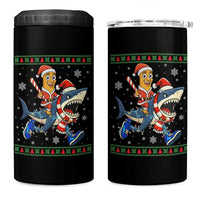 Funny Tung Tung Sahur Riding Tralala 4 in 1 Can Cooler Tumbler Ugly Chritstmas Italian Brainrot Meme - Wonder Print Shop