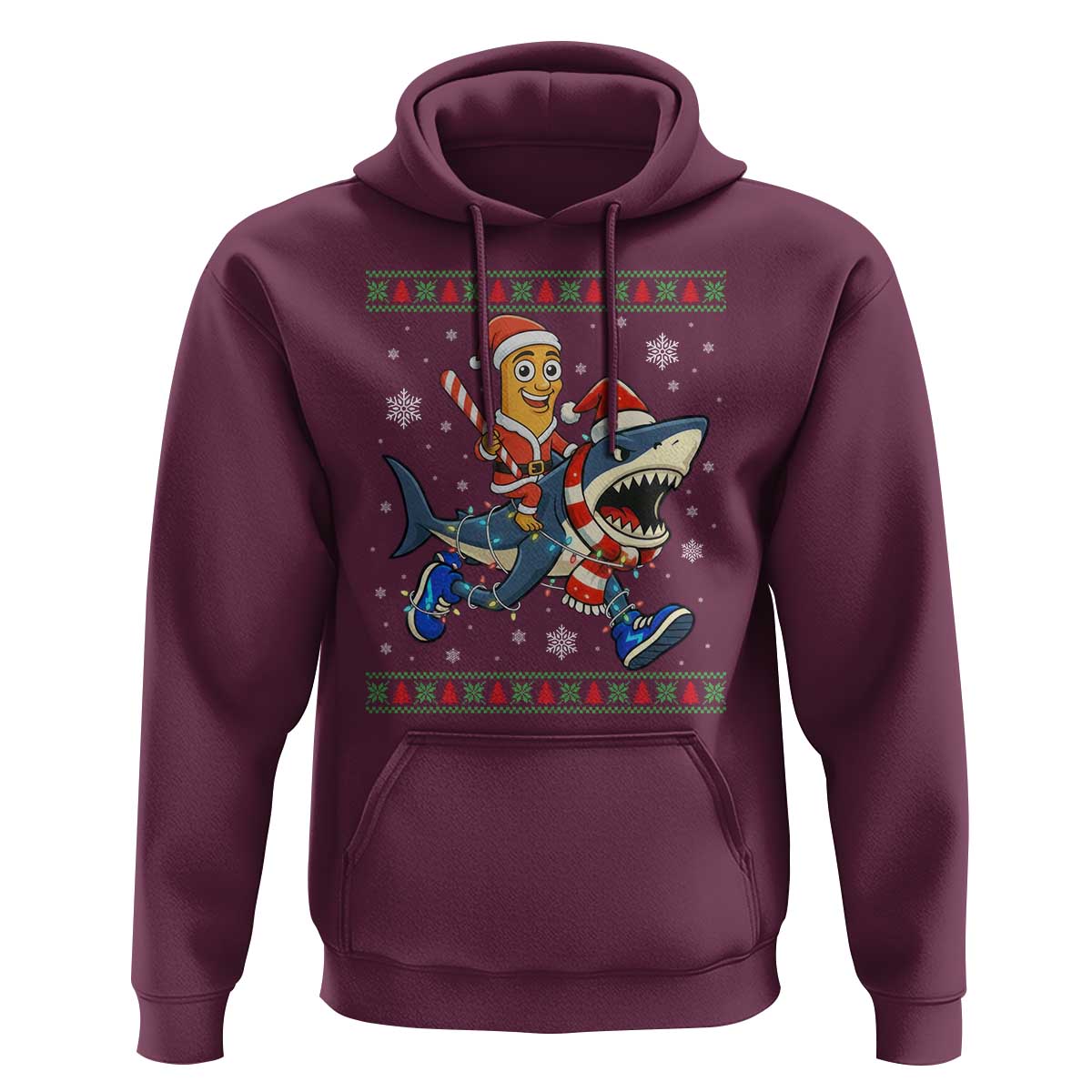 Funny Tung Tung Sahur Riding Tralala Hoodie Ugly Chritstmas Italian Brainrot Meme - Wonder Print Shop