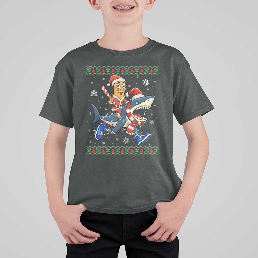 Funny Tung Tung Sahur Riding Tralala T Shirt For Kid Ugly Chritstmas Italian Brainrot Meme - Wonder Print Shop