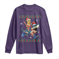 Funny Tung Tung Sahur Riding Tralala Long Sleeve Shirt Ugly Chritstmas Italian Brainrot Meme - Wonder Print Shop
