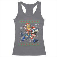 Funny Tung Tung Sahur Riding Tralala Racerback Tank Top Ugly Chritstmas Italian Brainrot Meme - Wonder Print Shop