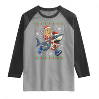 Funny Tung Tung Sahur Riding Tralala Raglan Shirt Ugly Chritstmas Italian Brainrot Meme - Wonder Print Shop