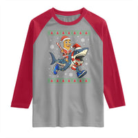 Funny Tung Tung Sahur Riding Tralala Raglan Shirt Ugly Chritstmas Italian Brainrot Meme - Wonder Print Shop