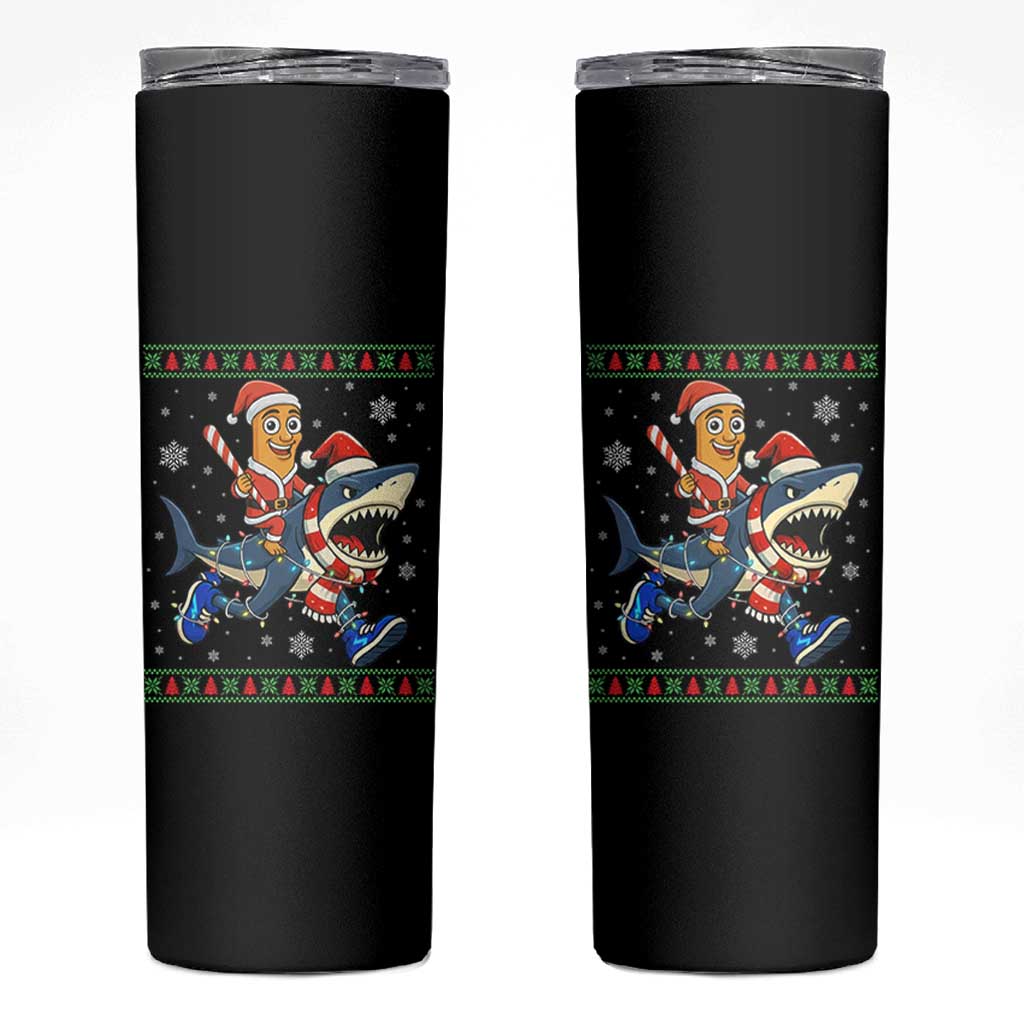 Funny Tung Tung Sahur Riding Tralala Skinny Tumbler Ugly Chritstmas Italian Brainrot Meme - Wonder Print Shop