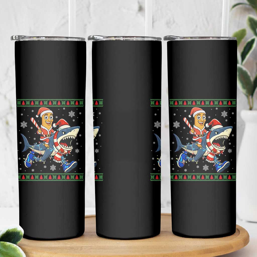 Funny Tung Tung Sahur Riding Tralala Skinny Tumbler Ugly Chritstmas Italian Brainrot Meme - Wonder Print Shop
