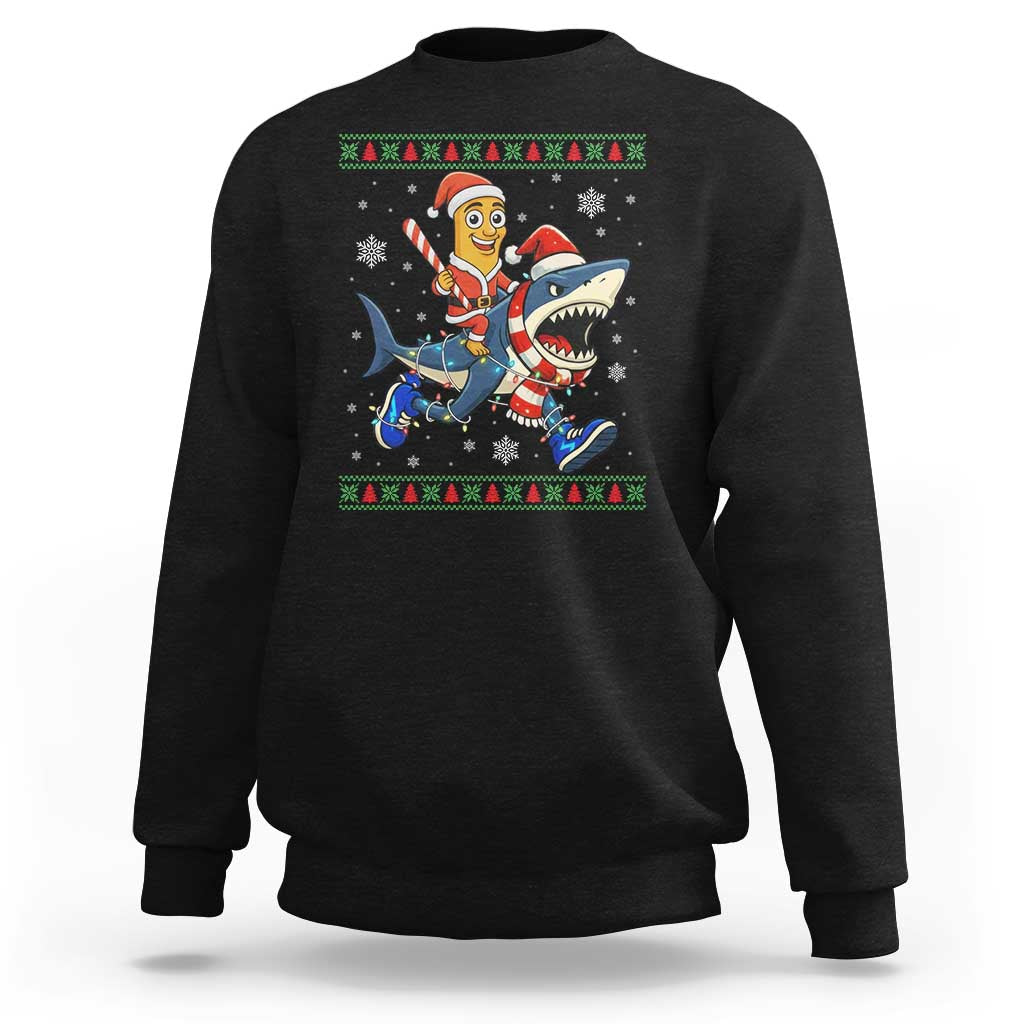 Funny Tung Tung Sahur Riding Tralala Sweatshirt Ugly Chritstmas Italian Brainrot Meme - Wonder Print Shop