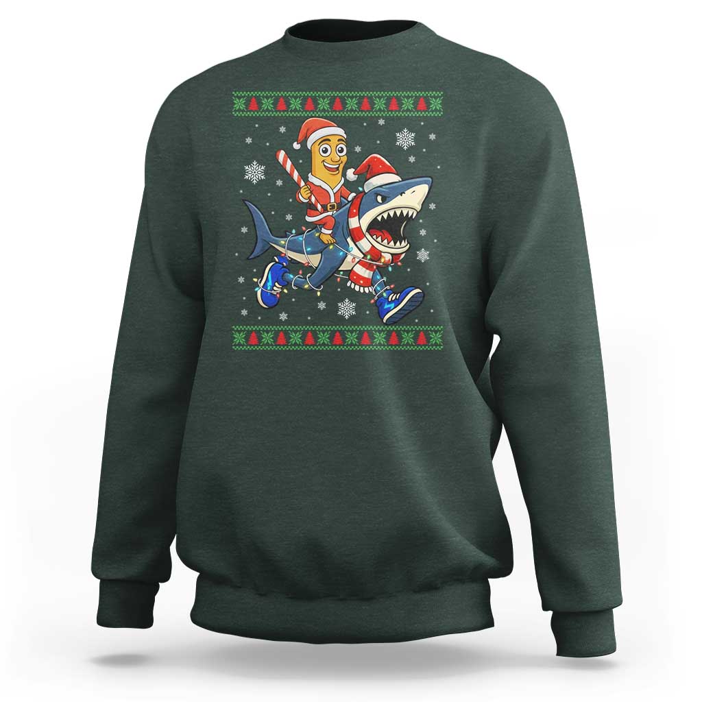 Funny Tung Tung Sahur Riding Tralala Sweatshirt Ugly Chritstmas Italian Brainrot Meme - Wonder Print Shop