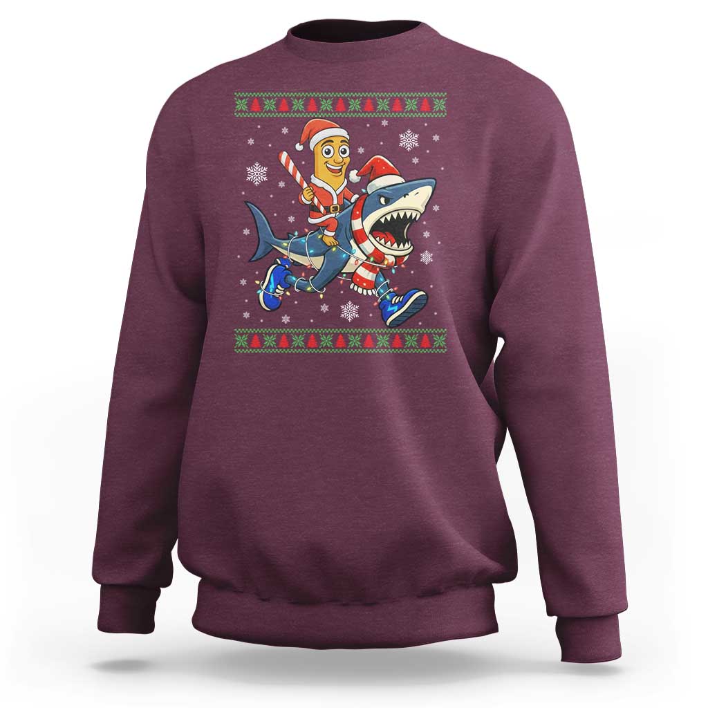Funny Tung Tung Sahur Riding Tralala Sweatshirt Ugly Chritstmas Italian Brainrot Meme - Wonder Print Shop