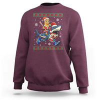 Funny Tung Tung Sahur Riding Tralala Sweatshirt Ugly Chritstmas Italian Brainrot Meme - Wonder Print Shop