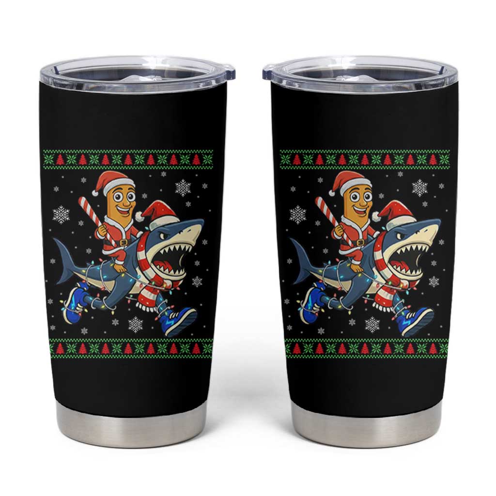 Funny Tung Tung Sahur Riding Tralala Tumbler Cup Ugly Chritstmas Italian Brainrot Meme - Wonder Print Shop