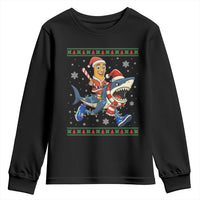 Funny Tung Tung Sahur Riding Tralala Youth Sweatshirt Ugly Chritstmas Italian Brainrot Meme - Wonder Print Shop